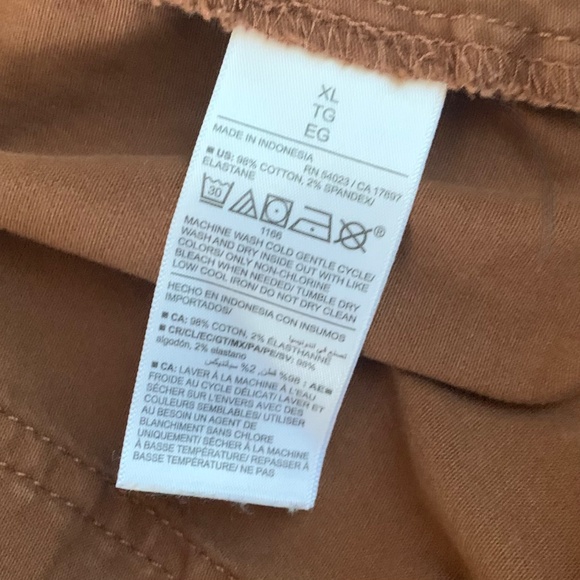 Old Navy High-Rise OG Chino Pants XL Brown Cargo Style Stretch - Picture 8 of 11